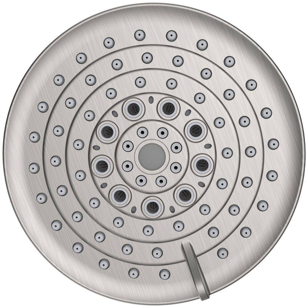 Tileon Brushed Nickel Adjustable Shower Head with Anti-Clogging Nozzles AYBSZHD2214