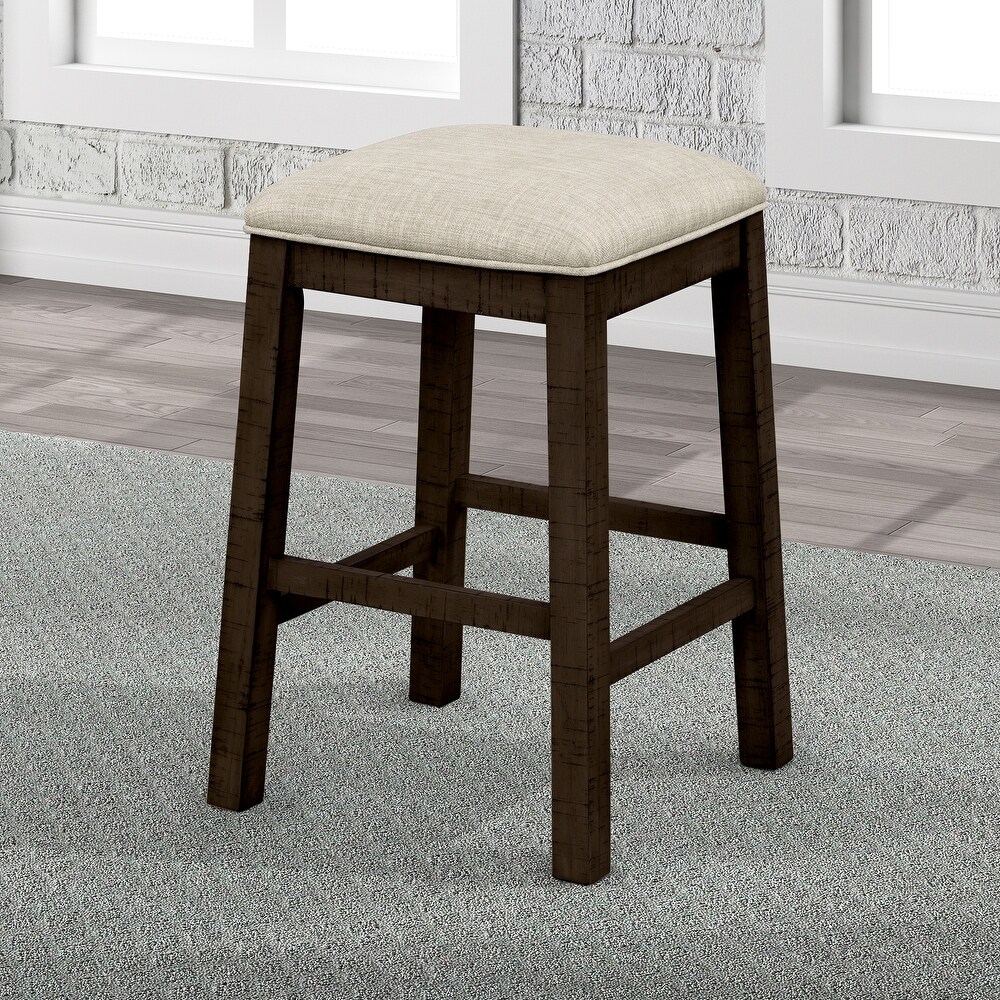 4 Pieces Counter Height Table with Fabric Padded Stools