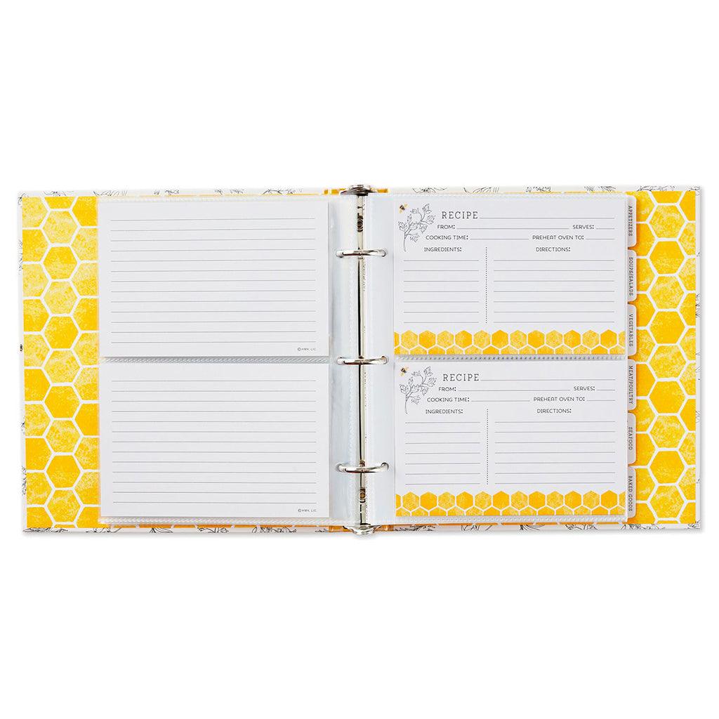 Hallmark  Yellow Honeycomb Recipe Organizer Book