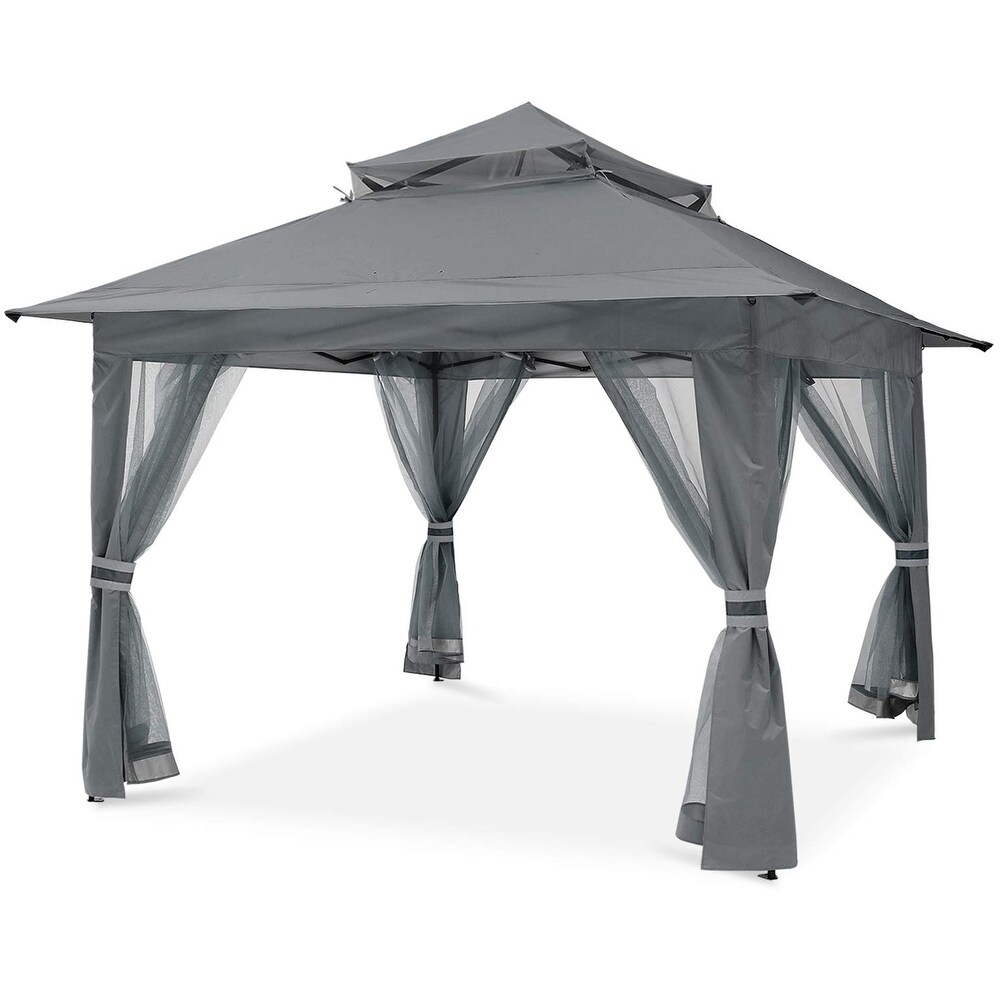 13' x 13' Patio Gazebo Outdoor Pop Up Gazebo with Mesh Walls