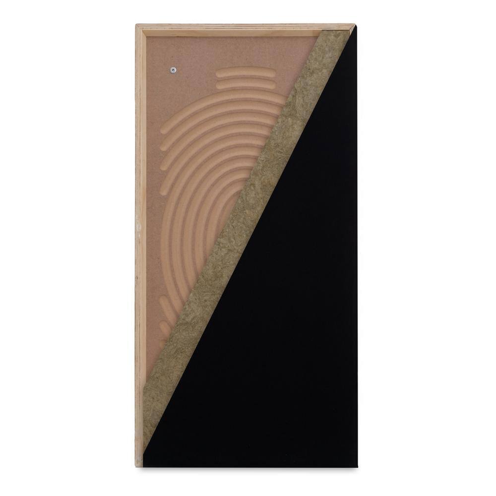 PROSOCOUSTIC WAVERoom Pro 1 in. x 24 in. x 48 in. Diffusion-Enhanced Sound Absorbing Acoustic Panel in Black WRP-Single-BigPanel-BK