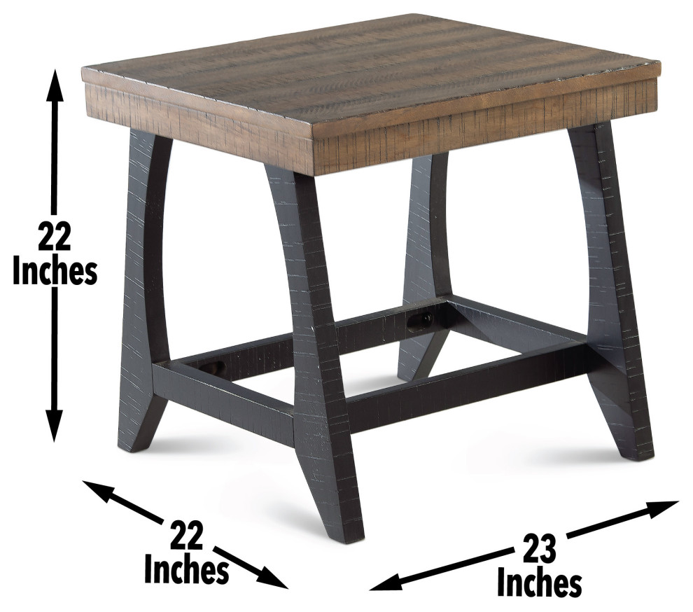 Ralston End Table   Industrial   Side Tables And End Tables   by Steve Silver  Houzz