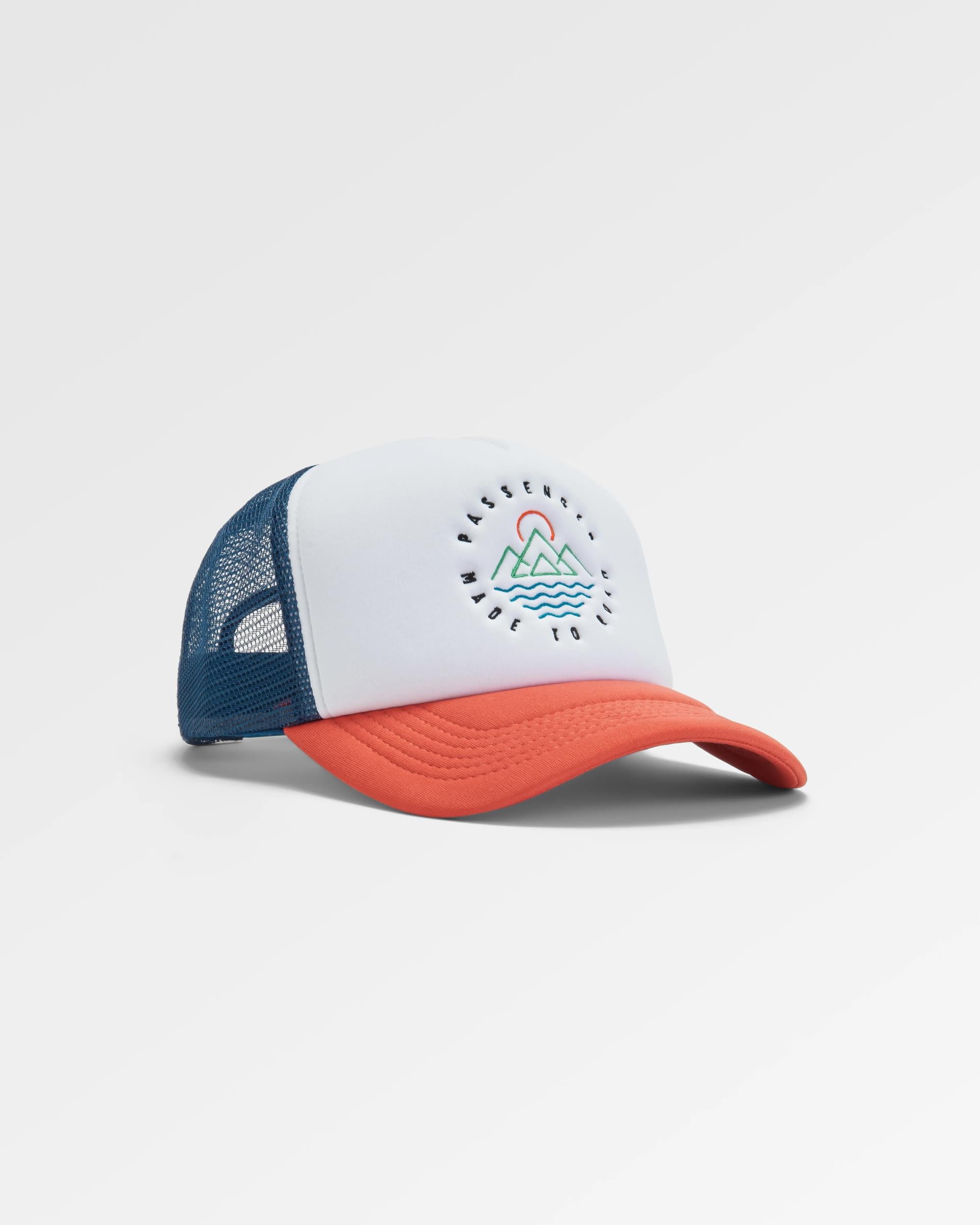 Escapism Snapback Trucker Cap - Moonlight Blue/Red Spice