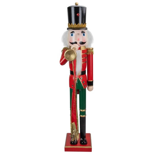 36 Red and Green Christmas Nutcracker Soldier with Horn