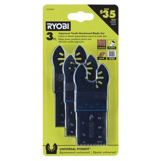 RYOBI 1-14 in. Japanese Tooth Multi-Tool Blade Set (3-Piece) A24302