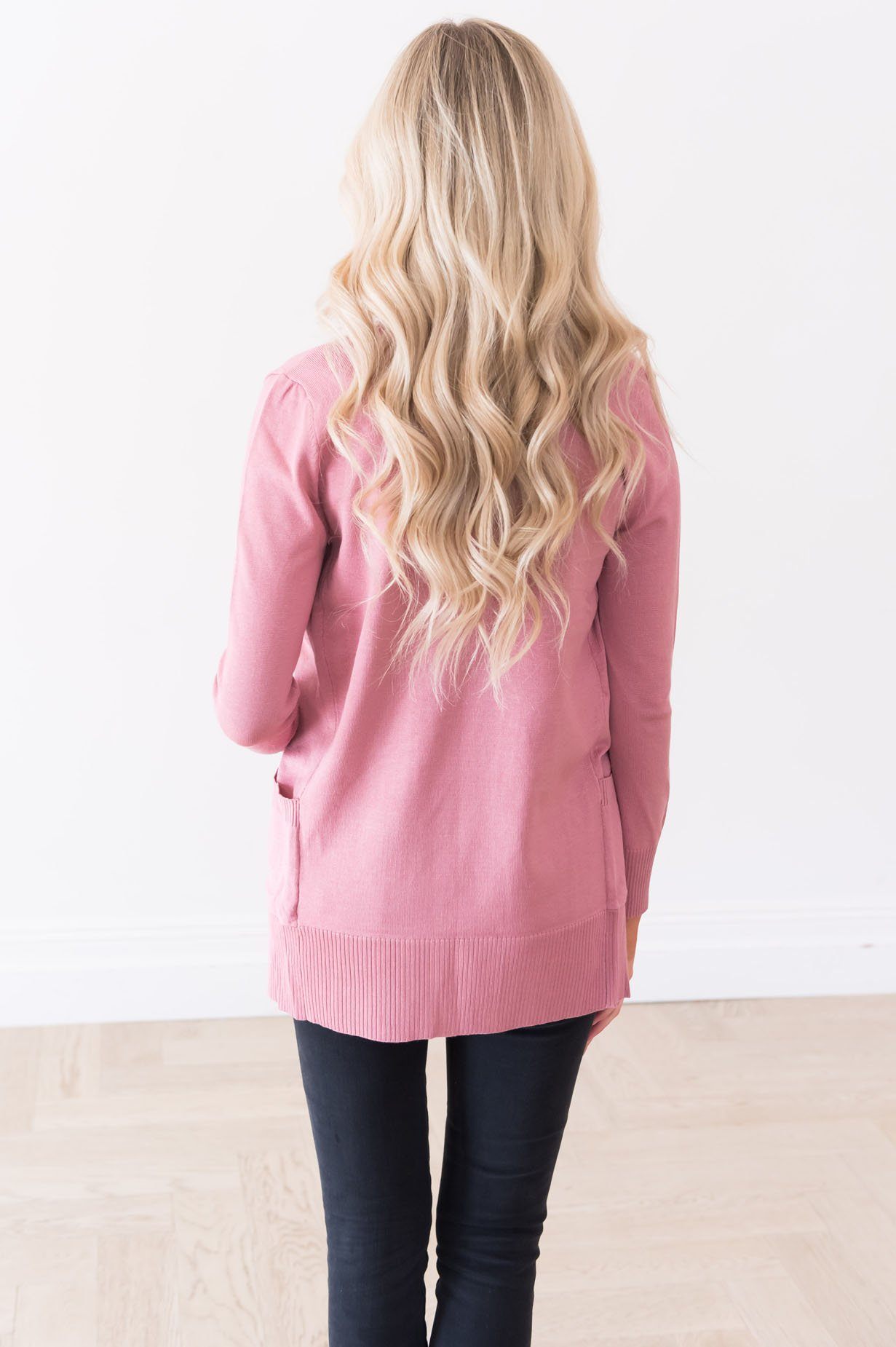 Long Distance Modest Pocket Cardigan