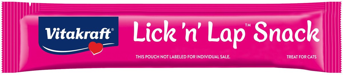 Vitakraft Lick 'n' Lap Creamy Salmon Low Calorie Interactive Wet Cat Treat， 0.42-oz tube， case of 20