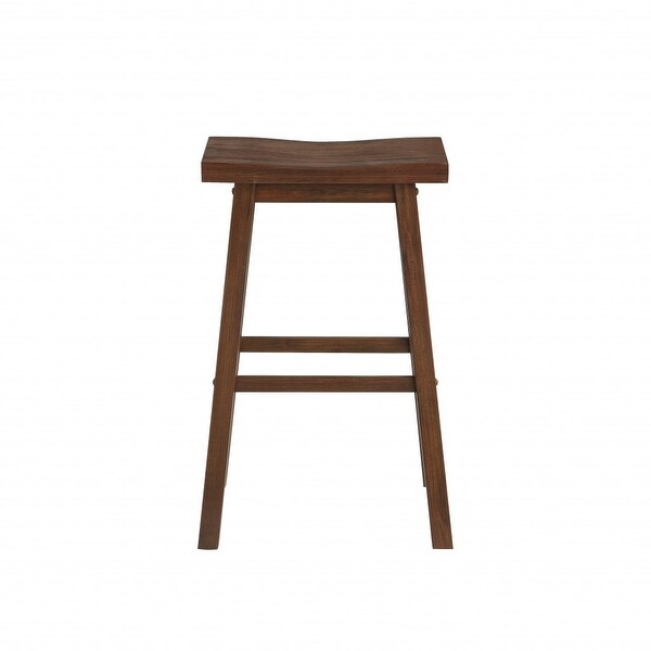 29 in. Backless Wood Sonoma Bar Stool - Chestnut Wire-Brush Finish