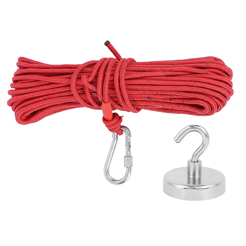 Magnetic Hook Fishing Accessory River Hunting Antiand#8209;cracking 362lbs N35 + 20and#8209;meter Red Rope