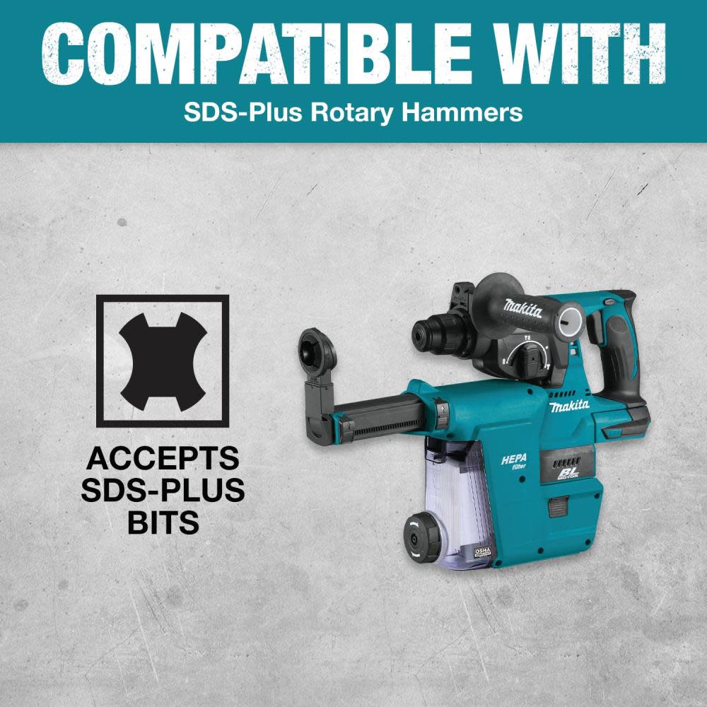 Makita Vacuum Attachment SDS Plus Hollow Dust Extraction Drill Bits