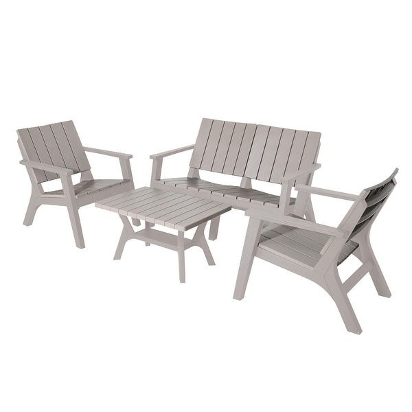 Enzo All Weather Water Resistant 4 Piece Patio Sofa Seating Set