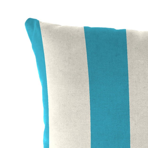 X 16 quot Outdoor Throw Pillows Washed Turquoise White Jordan Manufacturing