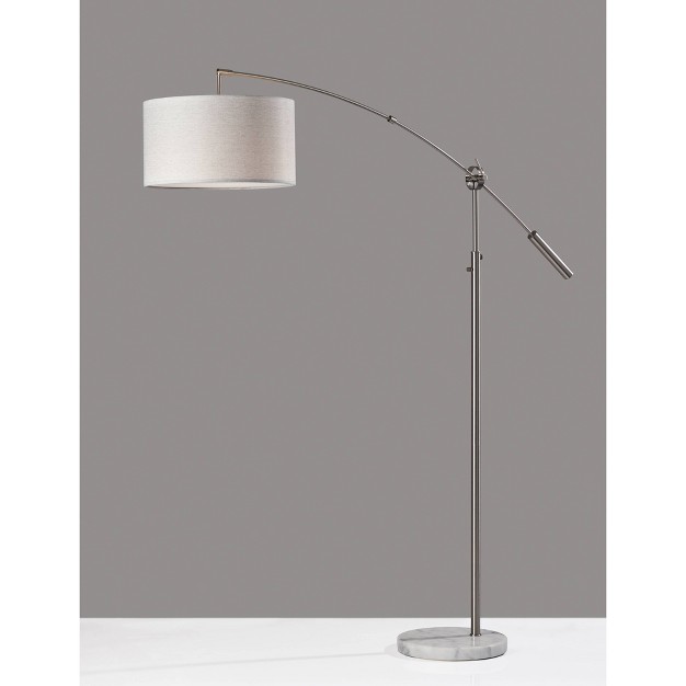 Adler Arc Lamp Brushed Steel Adesso