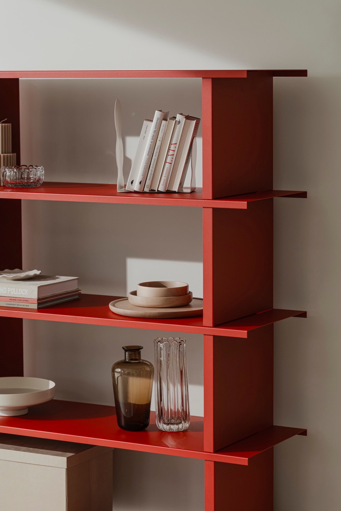 Wooden Open Bookcase with 5 Shelves