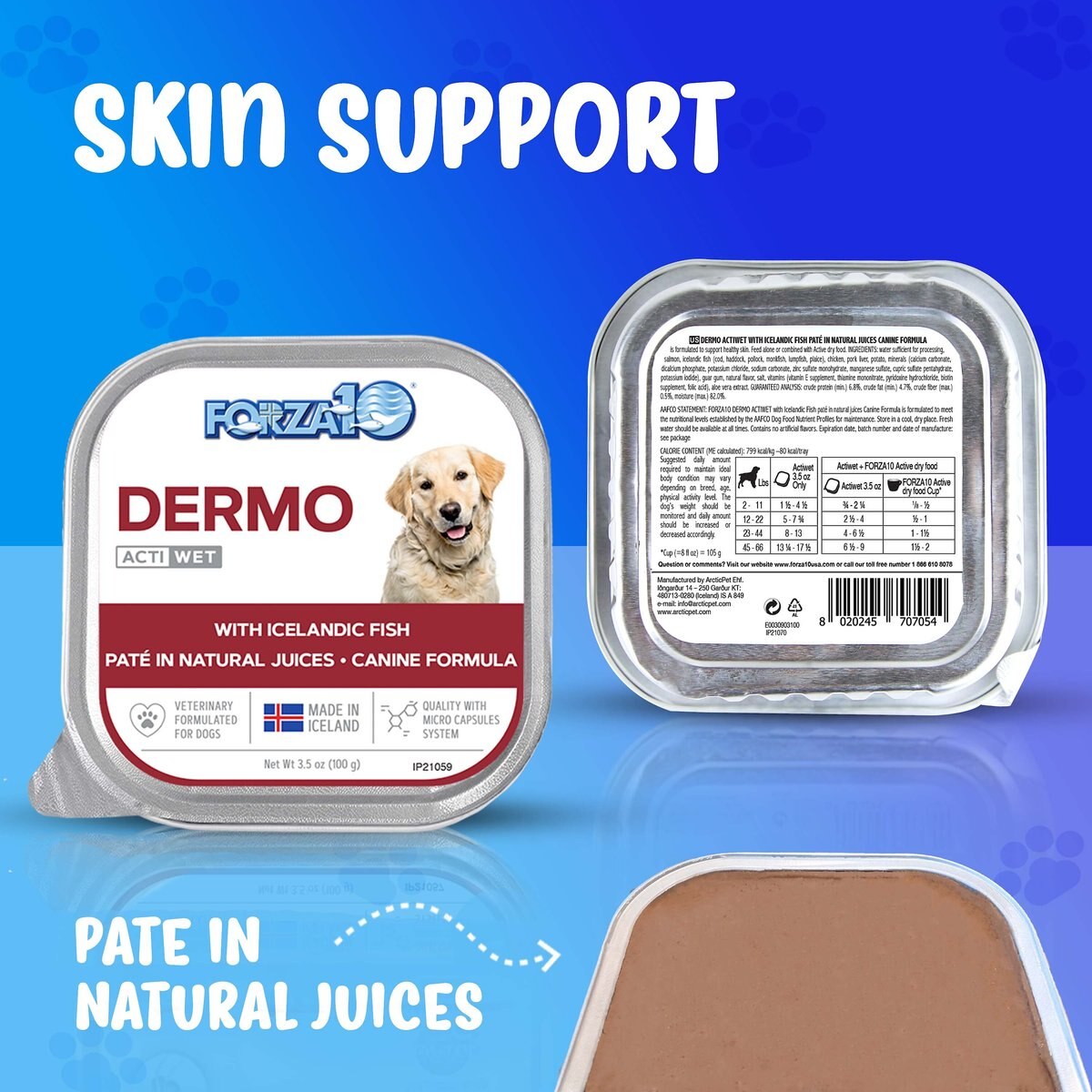 Forza10 Nutraceutic ActiWet Dermo Icelandic Fish Recipe Wet Dog Food