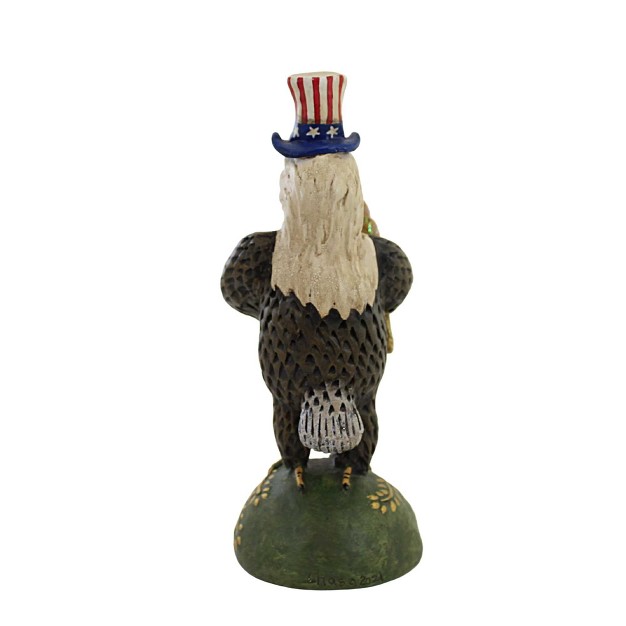 Charles Mcclenning Sweet Liberty One Figurine 9 5 Inches Eagle Patriotic Flag 24192 Polyresin Brown