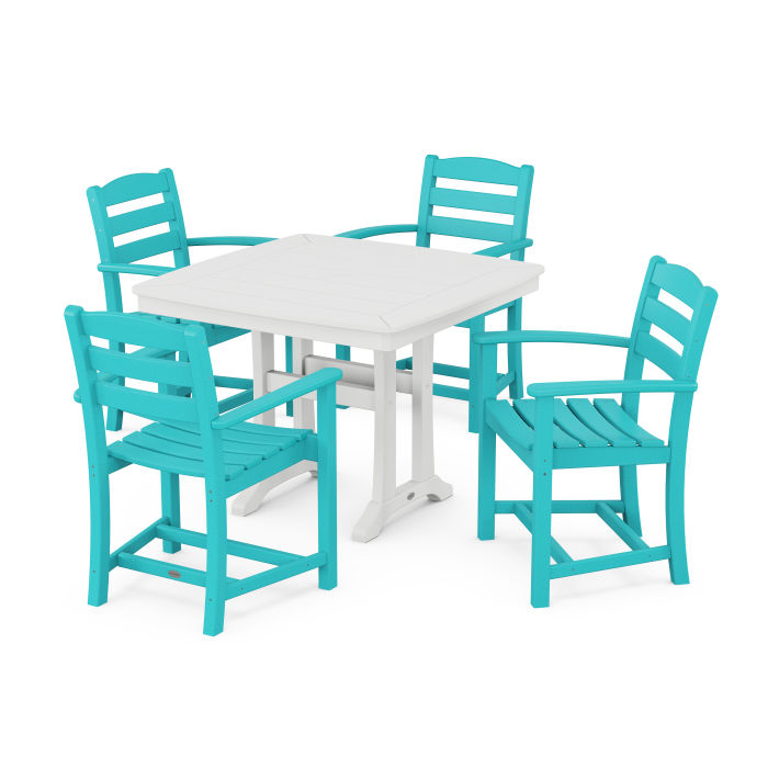 Polywood La Casa Café 5-Piece Dining Set with Trestle Legs PWS971-1