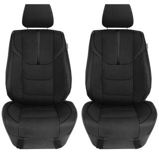 FH Group Ultra Sleek Car Seat Cushions 23 in. x 1 in. x 47 in. Oxford Fabric Front Set DMFB215102BLACK