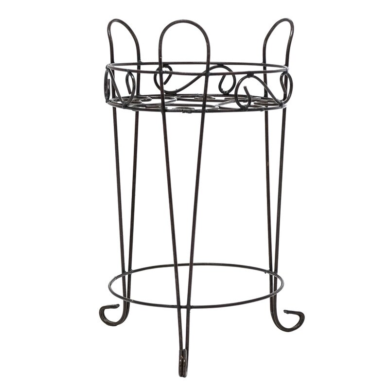 Rustic Arrow Wrought Iron Tall Pot Stand