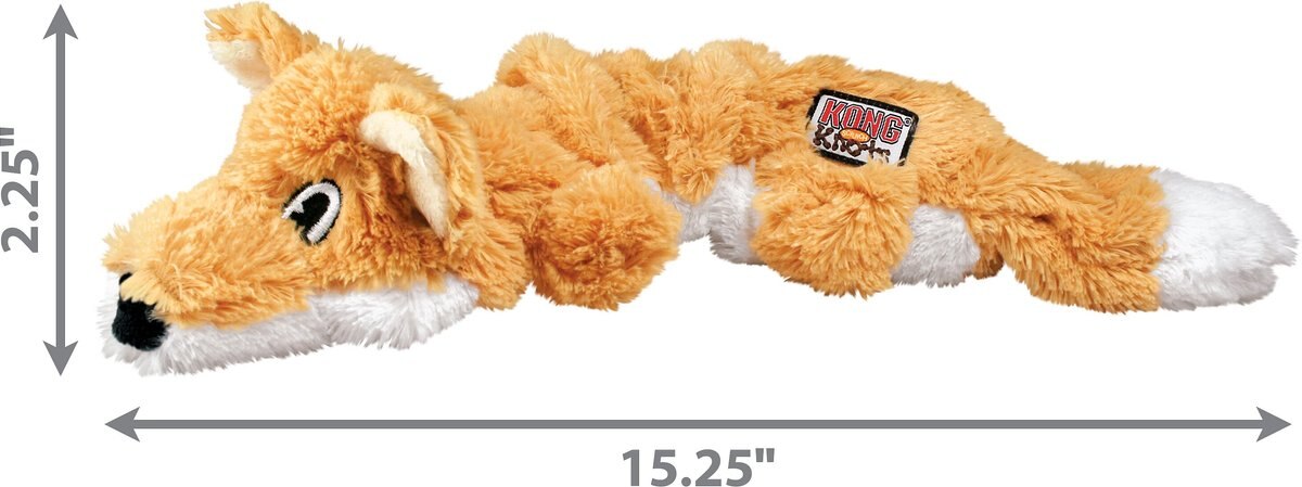 KONG Scrunch Knots Fox Dog Toy