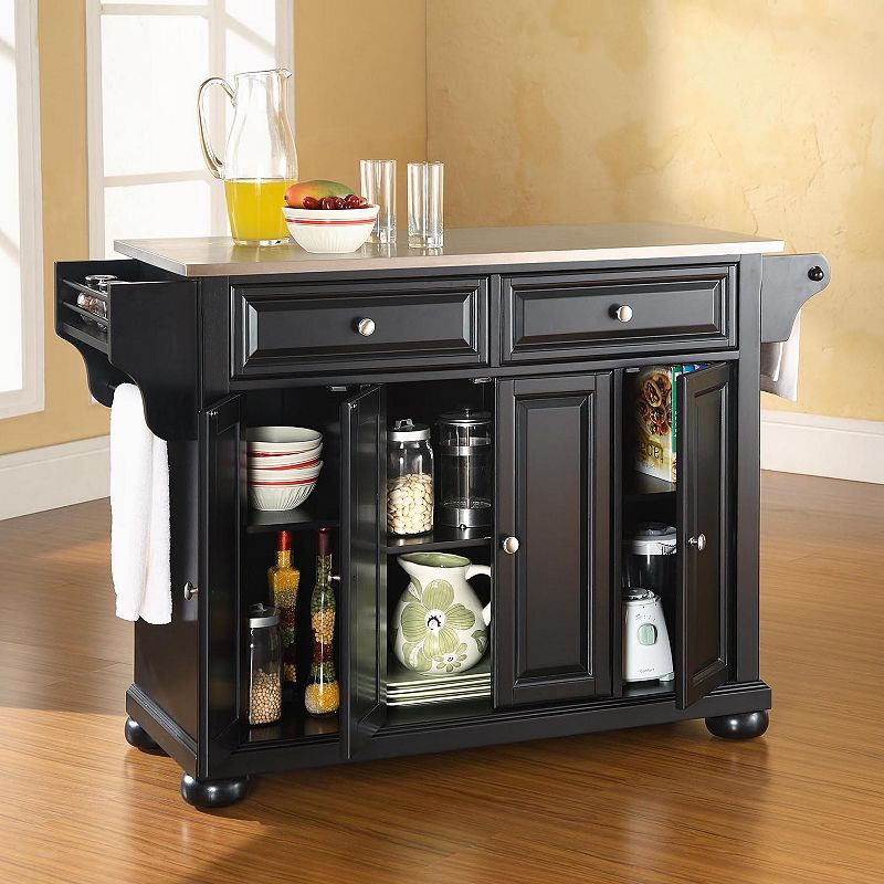 Crosley Furniture Alexandria Steel-Top Kitchen Island