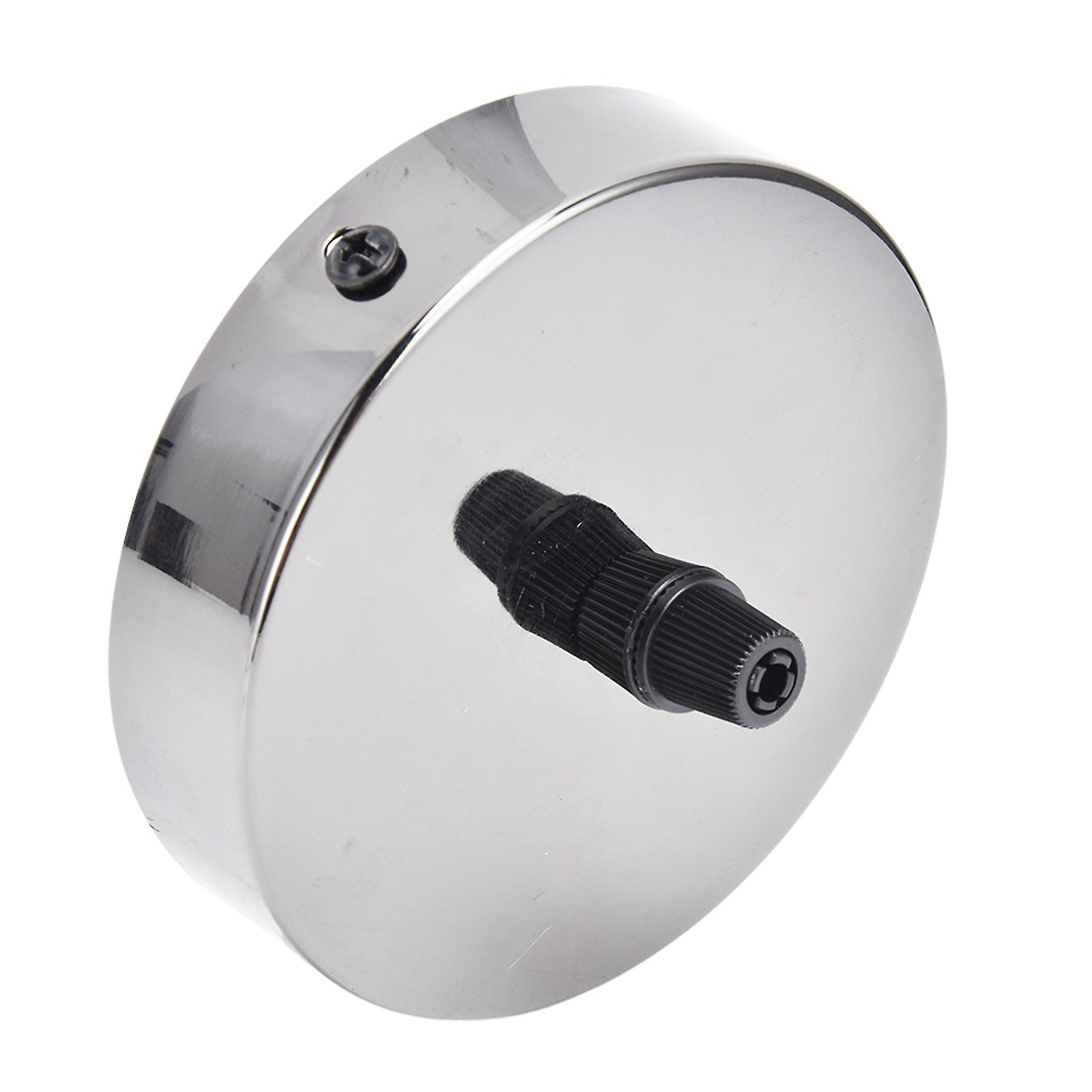 10cm Ceiling Light Base DIY Round Plate Aluminum Plating Ceiling Lamp Holder for Home OfficePearl Black