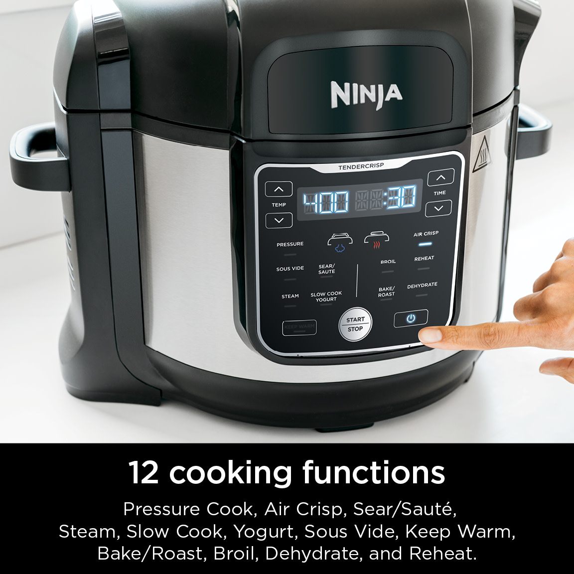 Ninja Foodi 10-in-1， 8 Quart XL Pressure Cooker Air Fryer Multicooker， OS401