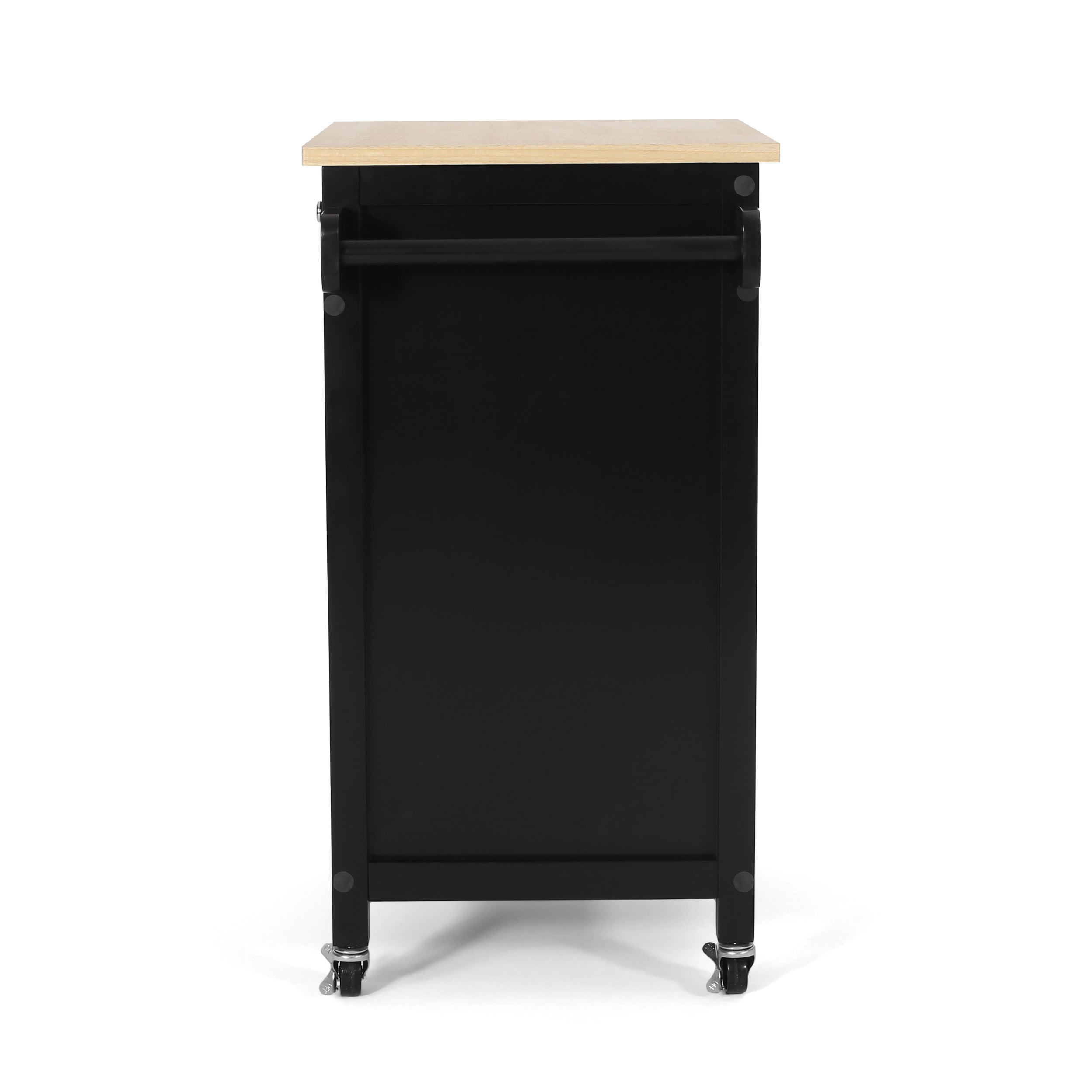 Medway Contemporary Glass Paneled Kitchen Cart