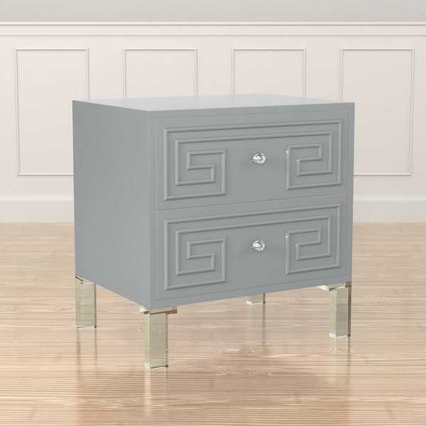 Furniture of America Zala Contemporary 24-inch 2-drawer Side Table