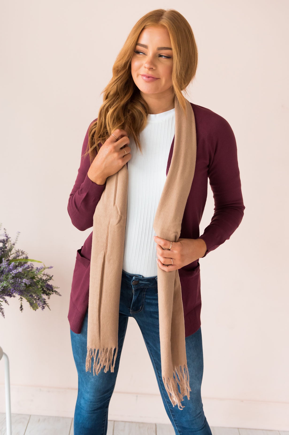 Keep Me Stylish Modest Front Pocket Cardigan