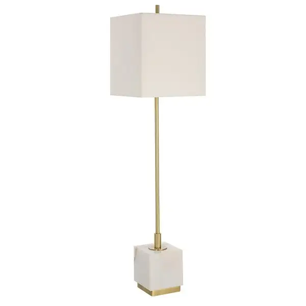 Uttermost Escort Brass Buffet Lamp - 9 W x 37 H x 9 D (inches)