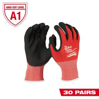 MW Small Red Nitrile Level 1 Cut Resistant Dipped Work Gloves (30-Pack) 48-22-8900X30