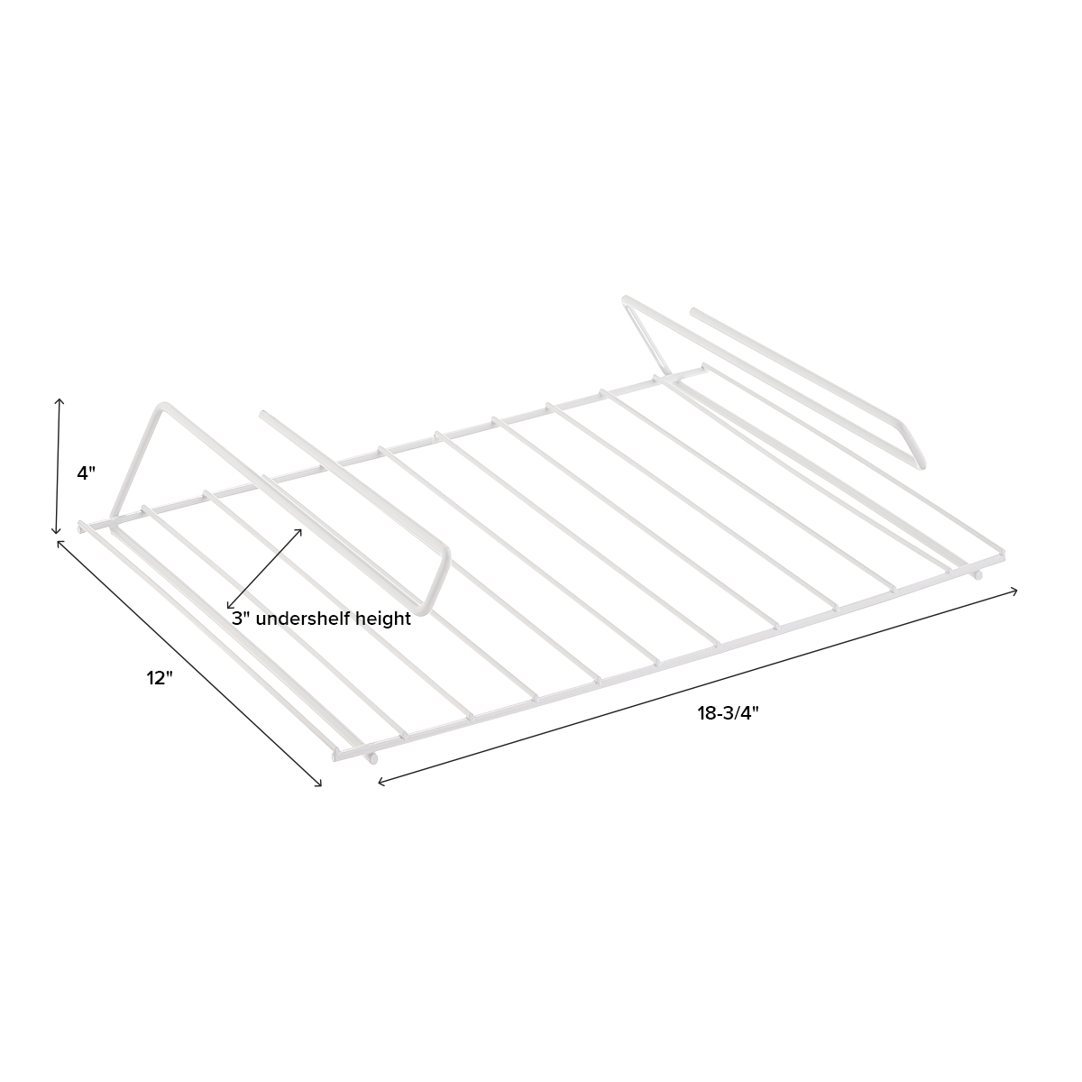 White Undershelf Placemat Holder