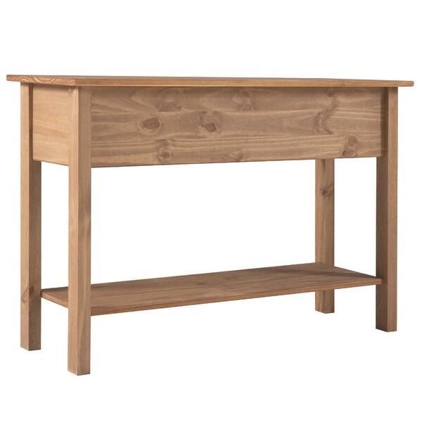 Wood Hall Table Console 3 Drawers Corona | Furniture Dash - N/A