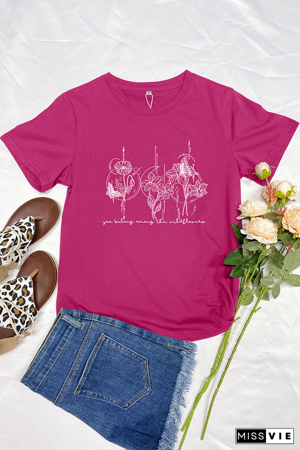 You Belong Among the Wildflower Graphic T-Shirt Wholesale