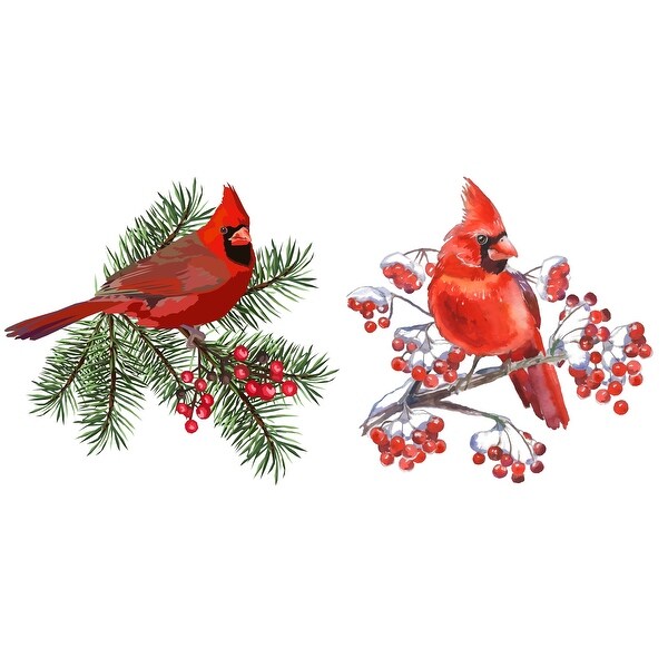 Swedish Dish Cloth Set Of 2 Winter Cardinal