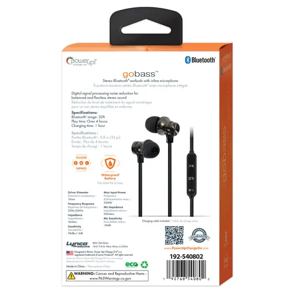 Lynco Bluetooth Stereo Earbuds