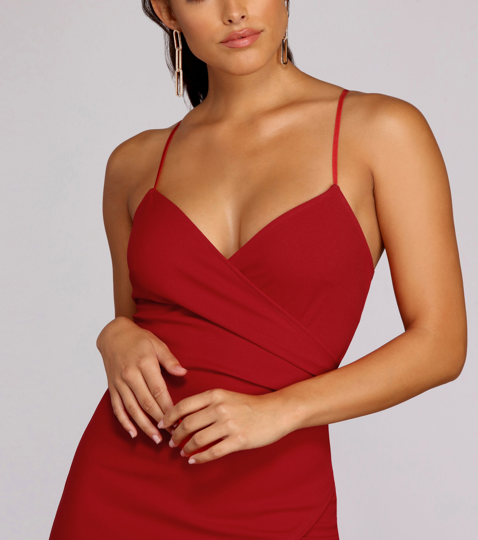 Sasha Formal High Slit Wrap Dress