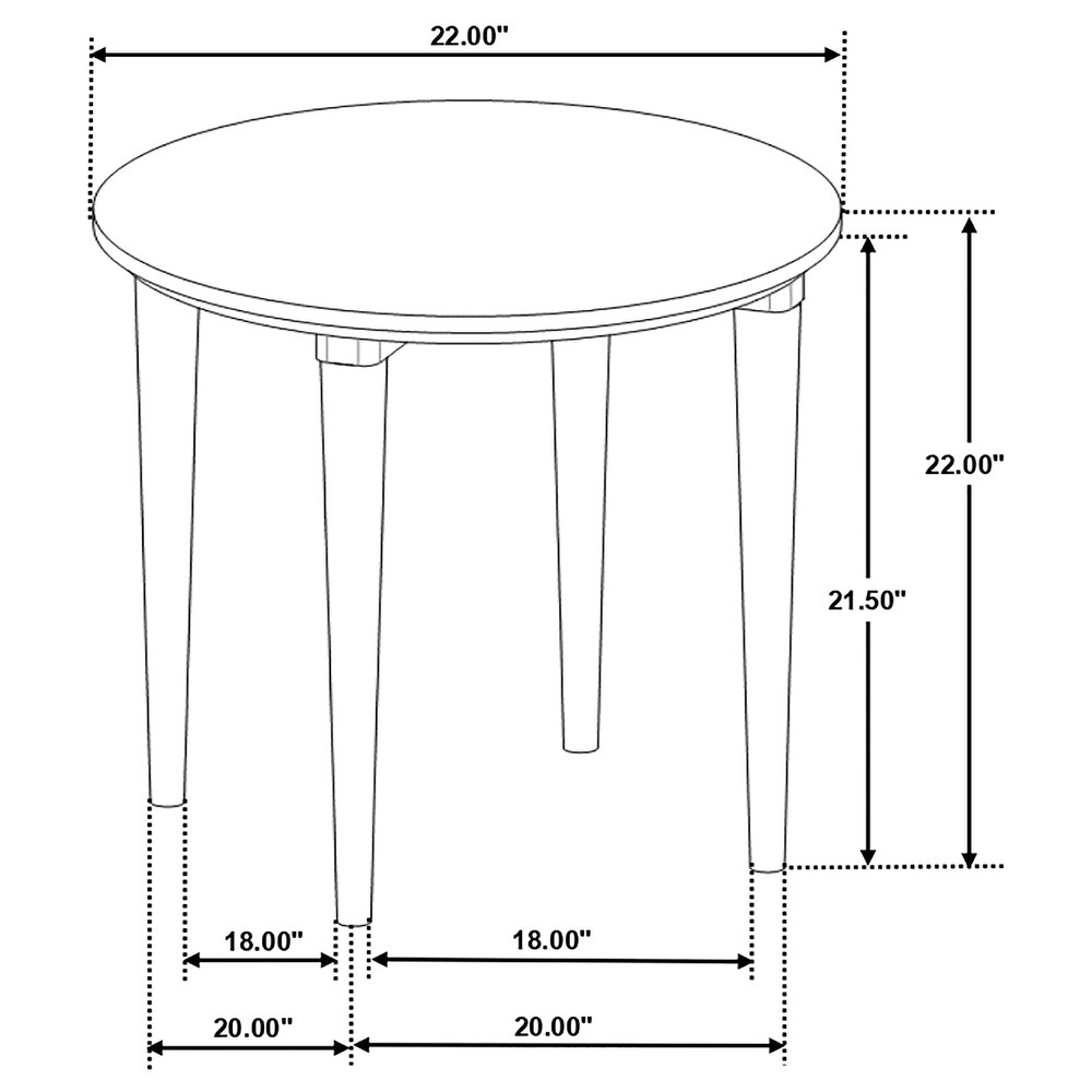 Coaster Furniture Aldis Round Marble Top End Table White and Natural   22.00'' x 22.00'' x 22.00''