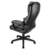 Fennington Bonded Leather High-Back Executive Chair， Black， BIFMA Certified