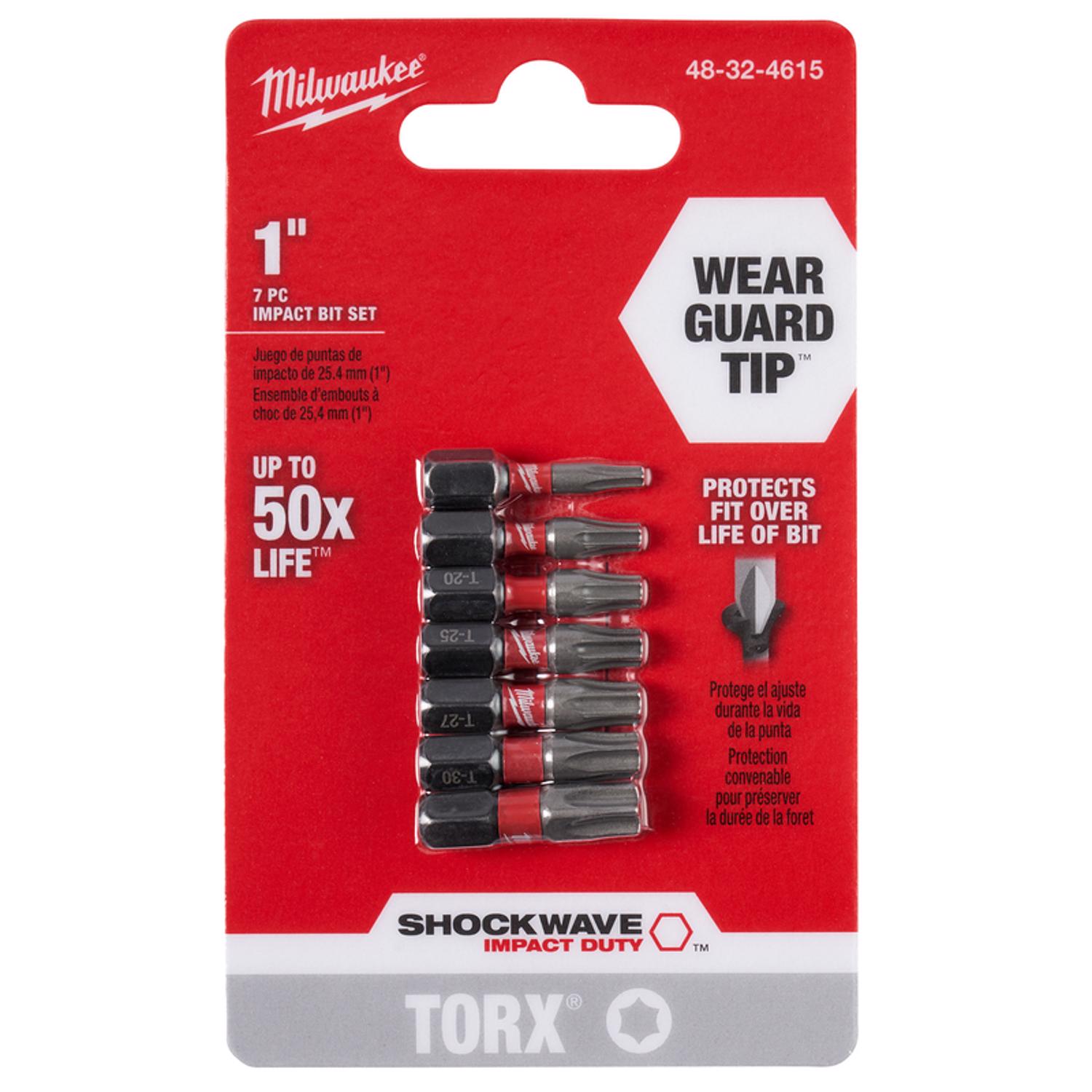 MW Shockwave Torx 1 in. L Insert Bit Set Alloy Steel 7 pc