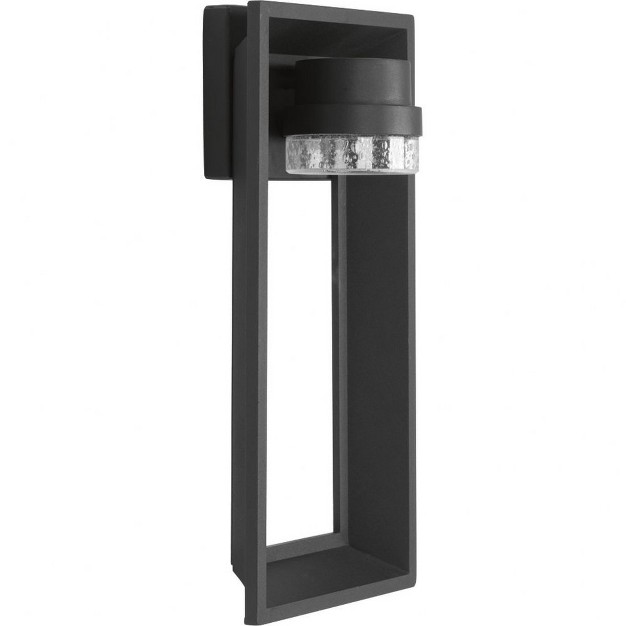 Progress Lighting Z 1010 1 light Outdoor Wall Sconce Black Finish Seeded Glass Shade