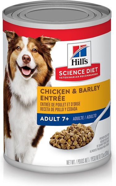 Hill's Science Diet Adult 7+ Chicken and Barley Entree Canned Dog Food