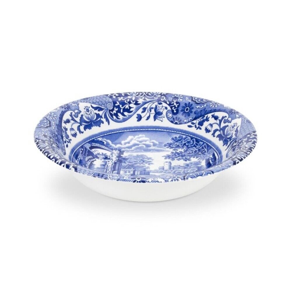 Spode Blue Italian Collection 6.5 Inch Cereal Bowl， Fine Earthenware