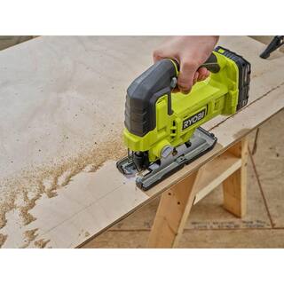 RYOBI ONE+ 18V Cordless AirStrike 15-Gauge Angled Finish Nailer with Cordless Jig Saw (Tools Only) P330-PCL525B