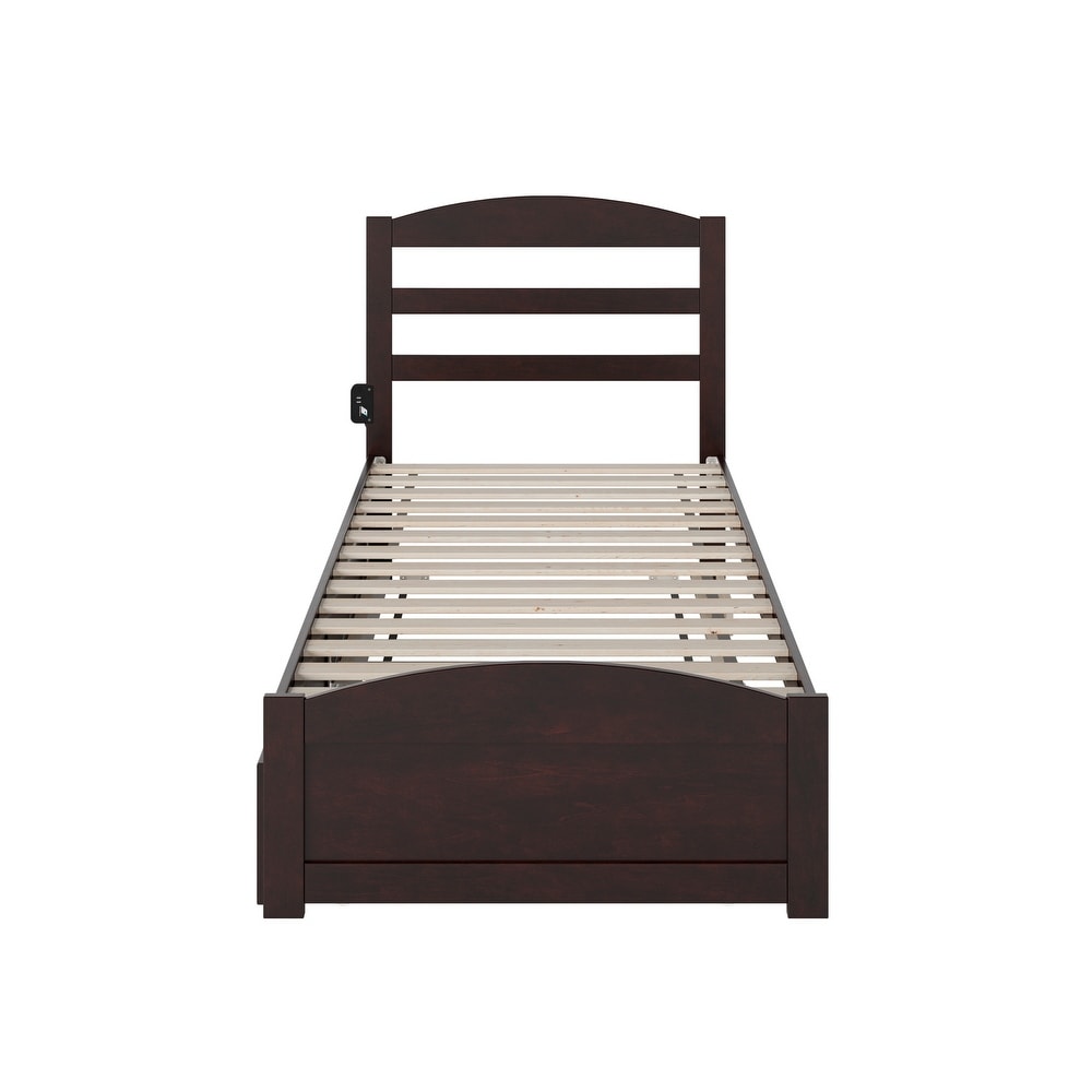 Warren Solid Wood Platform Bed with Footboard