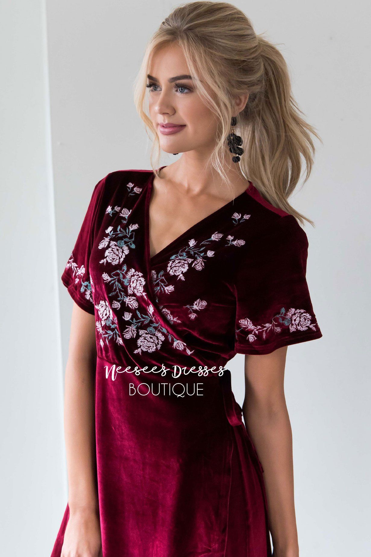 The Araceli Velvet Wrap Dress