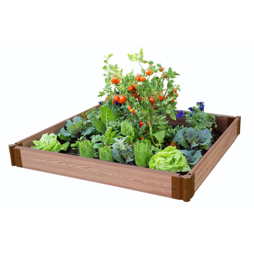 Frame It All Classic Sienna Raised Garden Bed 4' x 4' x 5.5