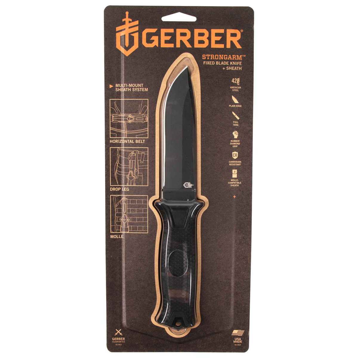 Gerber Strongarm 4.8 inch Fixed Blade Knife  Black