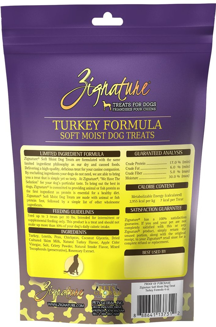 Zignature Turkey Flavored Soft Dog Treats